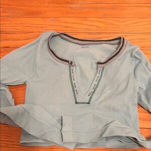Women's Light Blue Long Sleeve Top